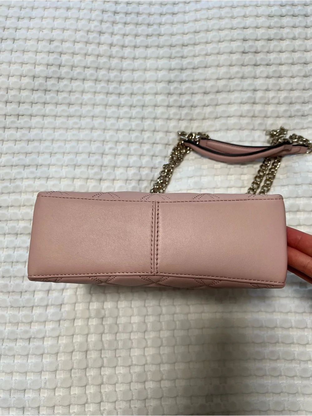Kate Spade Small Quilted Rose Smoke Pink Natalia Shoulder Crossbody Bag
